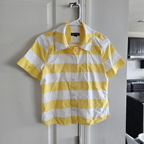 J. Crew Gamine Cotton Poplin Shirt In Cabana Stripe - Picture 3 of 6